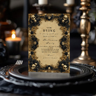 Vintage Verzierte Gothic Spuk Soirée Einladung