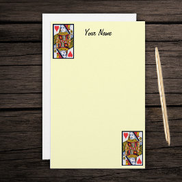 Vintage Verzierte Herzkönigin Briefpapier