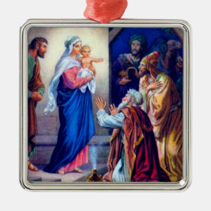 Vintage Verzierung des Weihnachten2 Silbernes Ornament