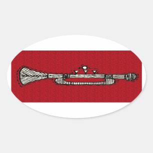 Vintage Verzierungen Ovaler Aufkleber