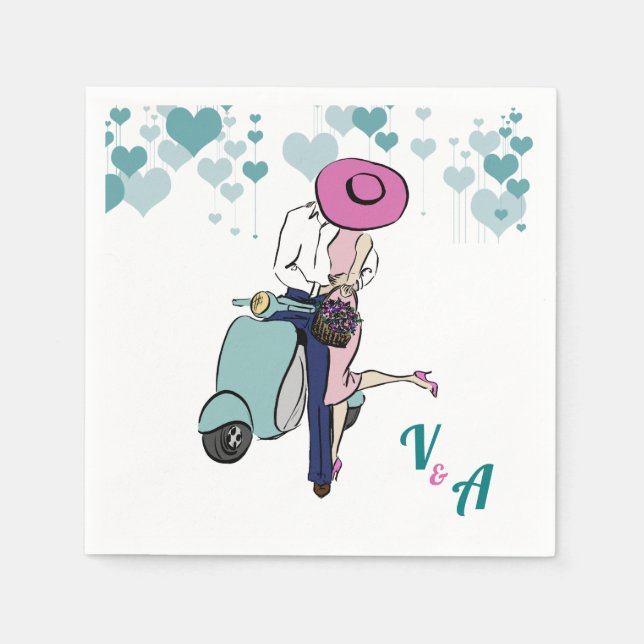 Vintage Vespa - Coupé - Einstellung Serviette (Vorderseite)