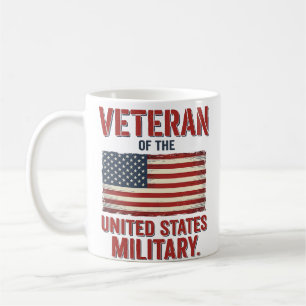 Vintage Veteran USA-Flagge Militär-Vektor-Design_1 Kaffeetasse
