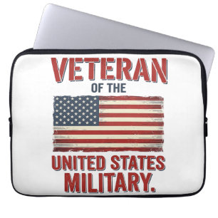 Vintage Veteran USA-Flagge Militär-Vektor-Design_1 Laptopschutzhülle