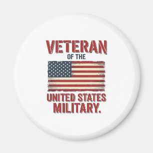 Vintage Veteran USA-Flagge Militär-Vektor-Design_1 Magnet