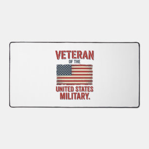 Vintage Veteran USA-Flagge Militär-Vektor-Design_1 Schreibtischunterlage