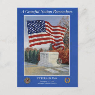 Vintage Veterans Day, 1990 - Postkarte