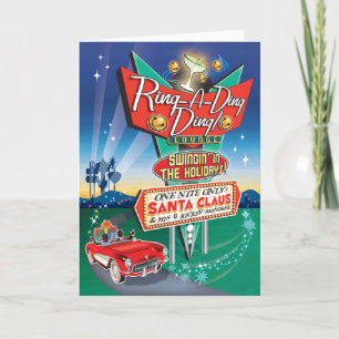 Vintage Vette Neon-Schild Retro-Weihnachtskarte Feiertagskarte