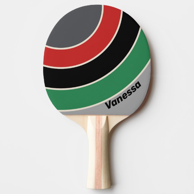 Vintage VHS Circle Stripe with Name Tischtennis Schläger (Vorderseite)