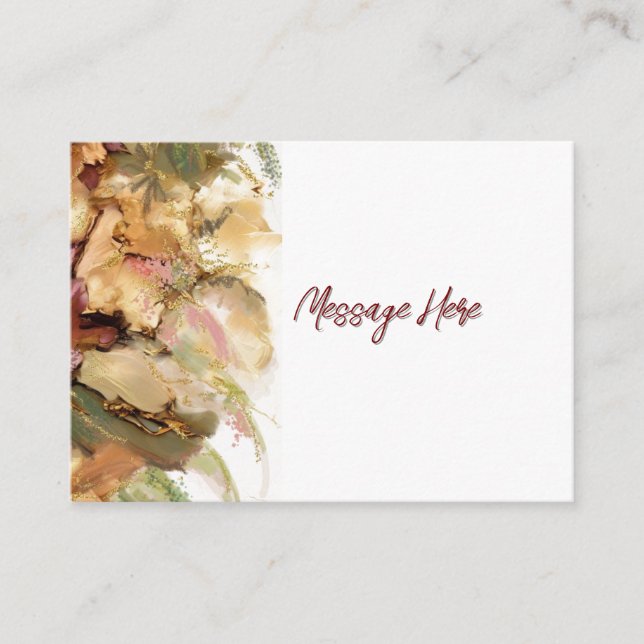 Vintage Vibe Blumenart Rücksendeadresse Etikett Begleitkarte (Vorderseite)