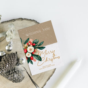 Vintage Vibe Winter Wonderland Weihnachtskarte 2 Einladung