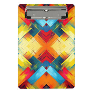 Vintage Vibes in Farben: Stylische geometrische Fo Mini Klemmbrett