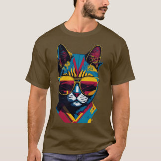 Vintage Vibes und feline Flair Retro Cool Cat 2 T-Shirt