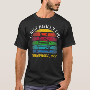 Vintage-Vibraphon-Liebhaber Ich mag Vibraphon einf T-Shirt