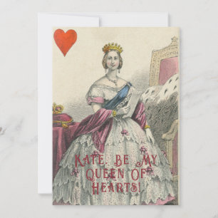 Vintage Victoria Valentinstag Feiertagskarte