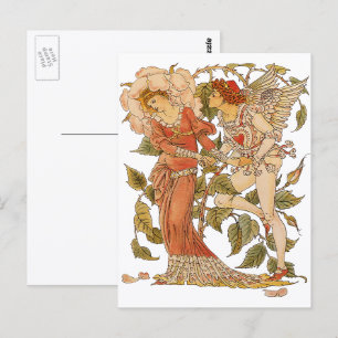 Vintage Victorian Art, Rose by Walter Crane Postkarte
