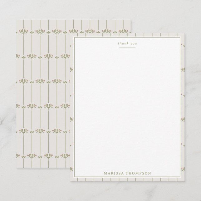 Vintage Victorian Botanical Lines Traditional (Vorne/Hinten)