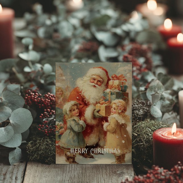 Vintage Victorian Christmas Postcard Postkarte (Von Creator hochgeladen)