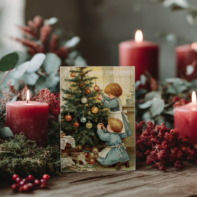 Vintage Victorian Christmas Postcard Postkarte (Von Creator hochgeladen)