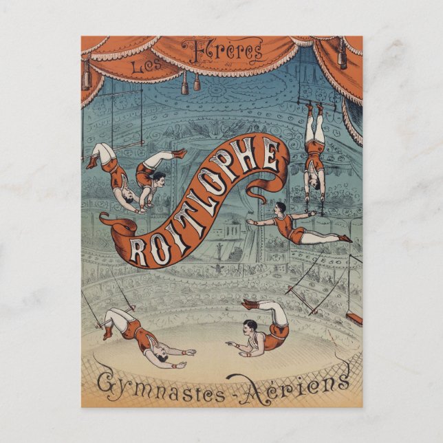 Vintage Victorian Circus  Postkarte (Vorderseite)