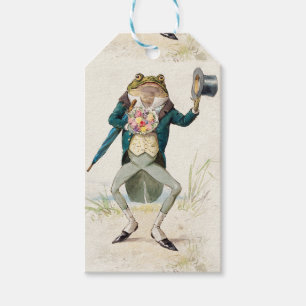 Vintage-Victorian-eleganter Kröte im Morgenkleid Geschenkanhänger