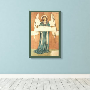 Vintage-Victorian-Engel von William Morris Leinwanddruck