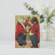 Vintage Victorian Happy, Gay, Dancing Bears Postkarte (Stehend Vorderseite)