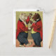 Vintage Victorian Happy, Gay, Dancing Bears Postkarte (Vorderseite/Rückseite Beispiel)