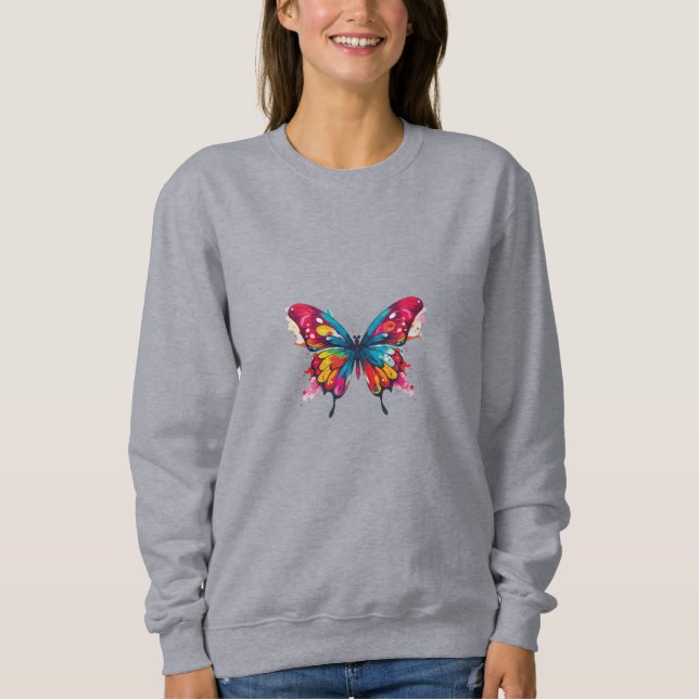 Vintage Victorian Moth Butterfly Sweatshirt (Vorderseite)