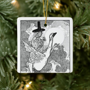 Vintage-Victorian-Mutter-Gans von Charles Robinson Keramikornament