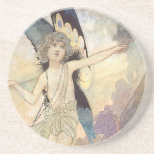 Vintage-Victorian-Schmetterlingsfee von Robinson Untersetzer