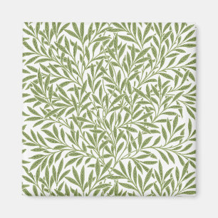 Vintage Victorian Weidenblätter von William Morris Magnet