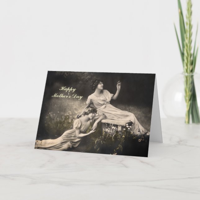 Vintage Victoriana-Muttertagskarte Karte (Vorderseite)