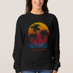Vintage Victorville Kalifornien Palmen Sonnenunter Sweatshirt
