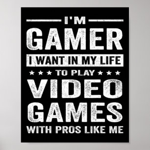 Vintage Videospiele Lustiger Gamer Jungen Teens Ga Poster