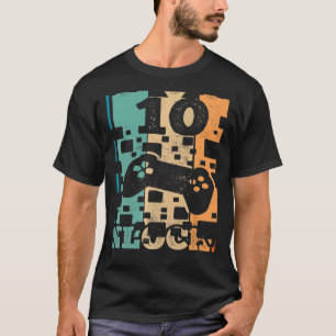 Vintage-Videospieler Stufe 10 freigeschaltet 10. G T-Shirt