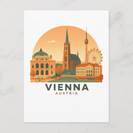 Vintage Vienna Austria Postcard – Retro Travel Art Postkarte