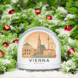Vintage Vienna Austria Retro Travel Snow Globe Schneekugeln