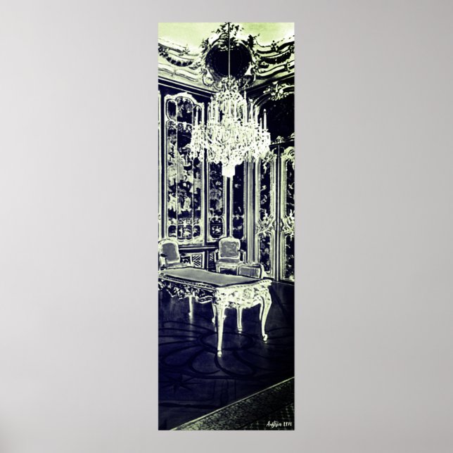 Vintage Vienna Schonbrunn palace Vieux Laque Room Poster (Vorne)