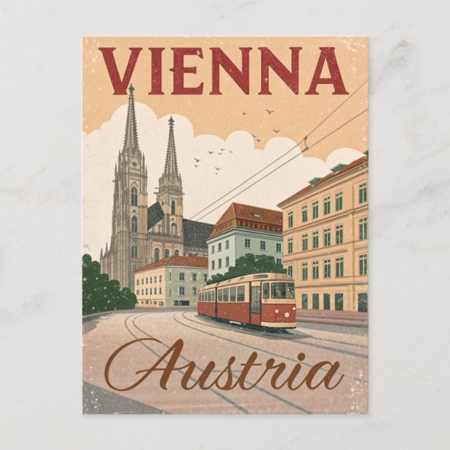Vintage Vienna Travel Postkarte (Vorderseite)