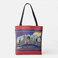 Vintage Vierzigerjahre " Grüße von Chicago "