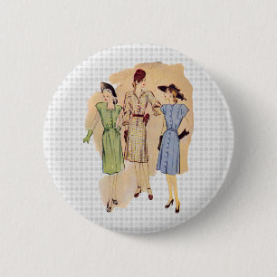 Vintage Vierzigerjahre Mode Button