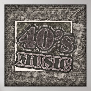 Vintage Vierzigerjahre Musik - Plakat