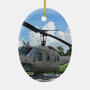 Vintage Vietnam Uh-1 Huey Militärhubschrauber Keramikornament