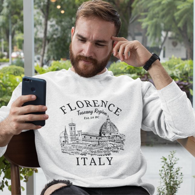 Vintage View of Florence, Tuscany Sweatshirt (Von Creator hochgeladen)