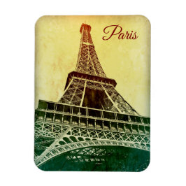 Vintage view of the Eiffel Tower in Paris Magnet