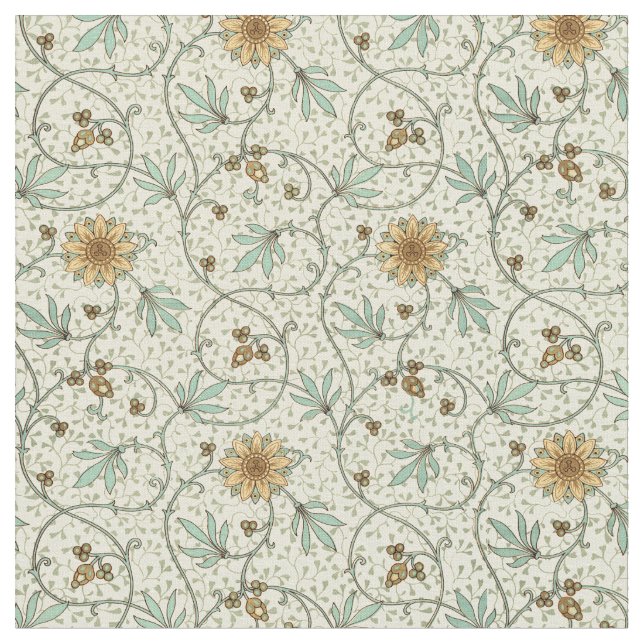 Vintage Viktorianische Ära 1875 Blumenmuster Stoff (Nahaufnahme)