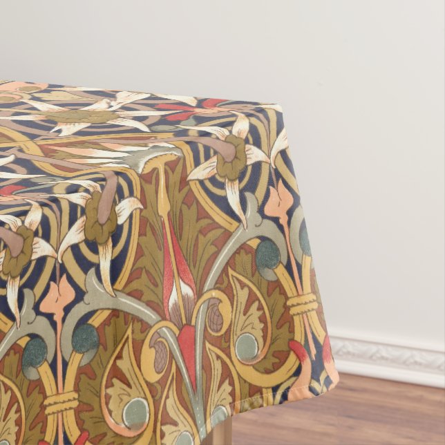 Vintage Viktorianische Ära 1877 Blumenmuster Tischdecke (Beispiel)