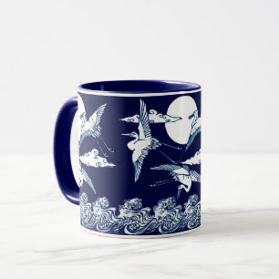Vintage Viktorianische Ära japanische Krane über d Tasse