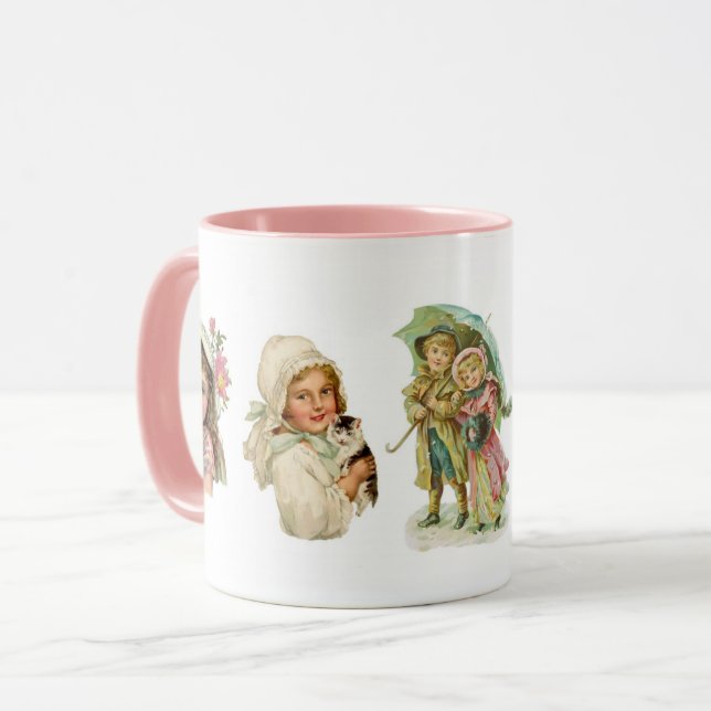 Vintage Viktorianische Art Kinder Tasse (Vorderseite Links)