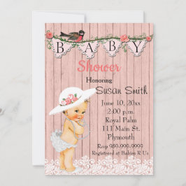 Vintage Viktorianische Babydusche Einladung